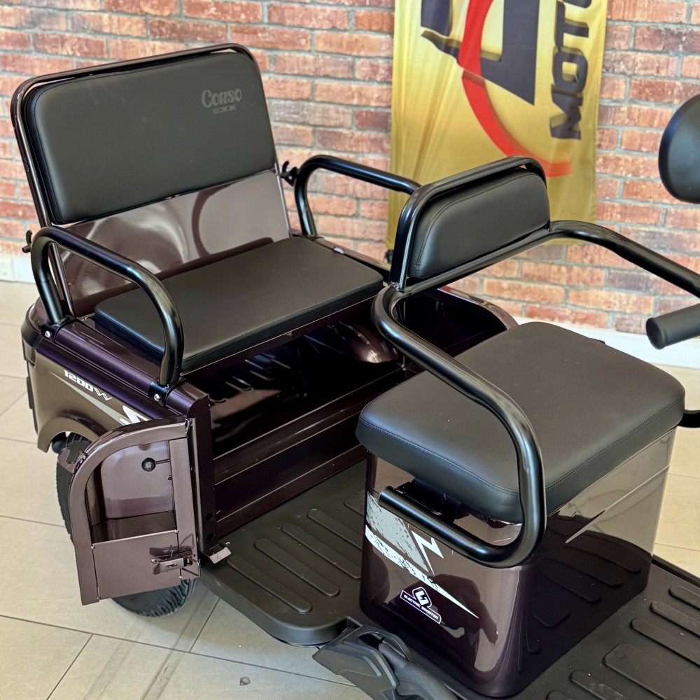 Електричний трицикл Corso SIG-7 SG-302240 1200W 72V/23Ah, 3 місця, колеса 10", LED фари, сигналізація, кошик