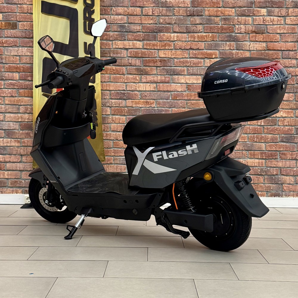 Електроскутер Corso FlashX FX-104709, 1200W, 72V/23Ah, запас ходу 60 км, макс. швидкість 58 км/год, LED-панель