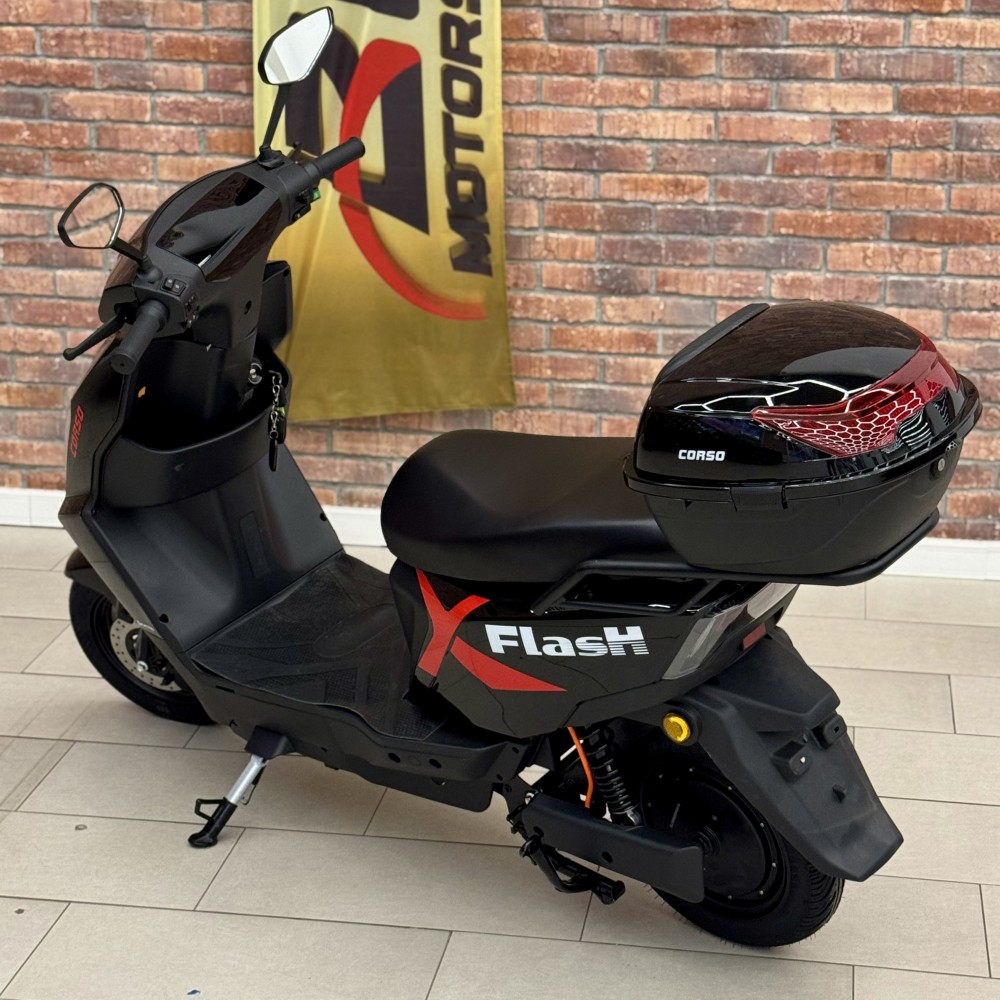 Електроскутер Corso FlashX FX-906852, 1200W, 72V/23Ah, запас ходу 60 км, макс. швидкість 58 км/год, LED-панель