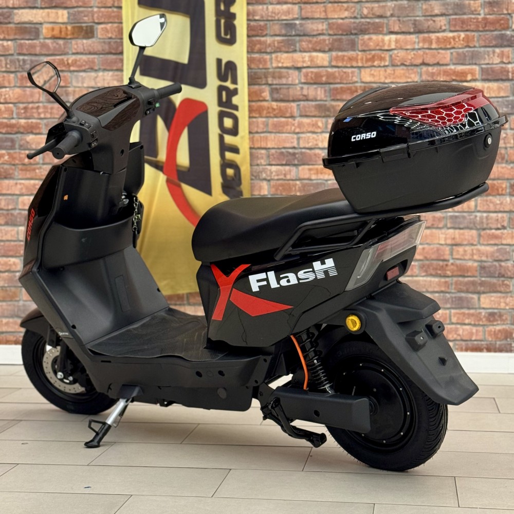 Електроскутер Corso FlashX FX-906852, 1200W, 72V/23Ah, запас ходу 60 км, макс. швидкість 58 км/год, LED-панель