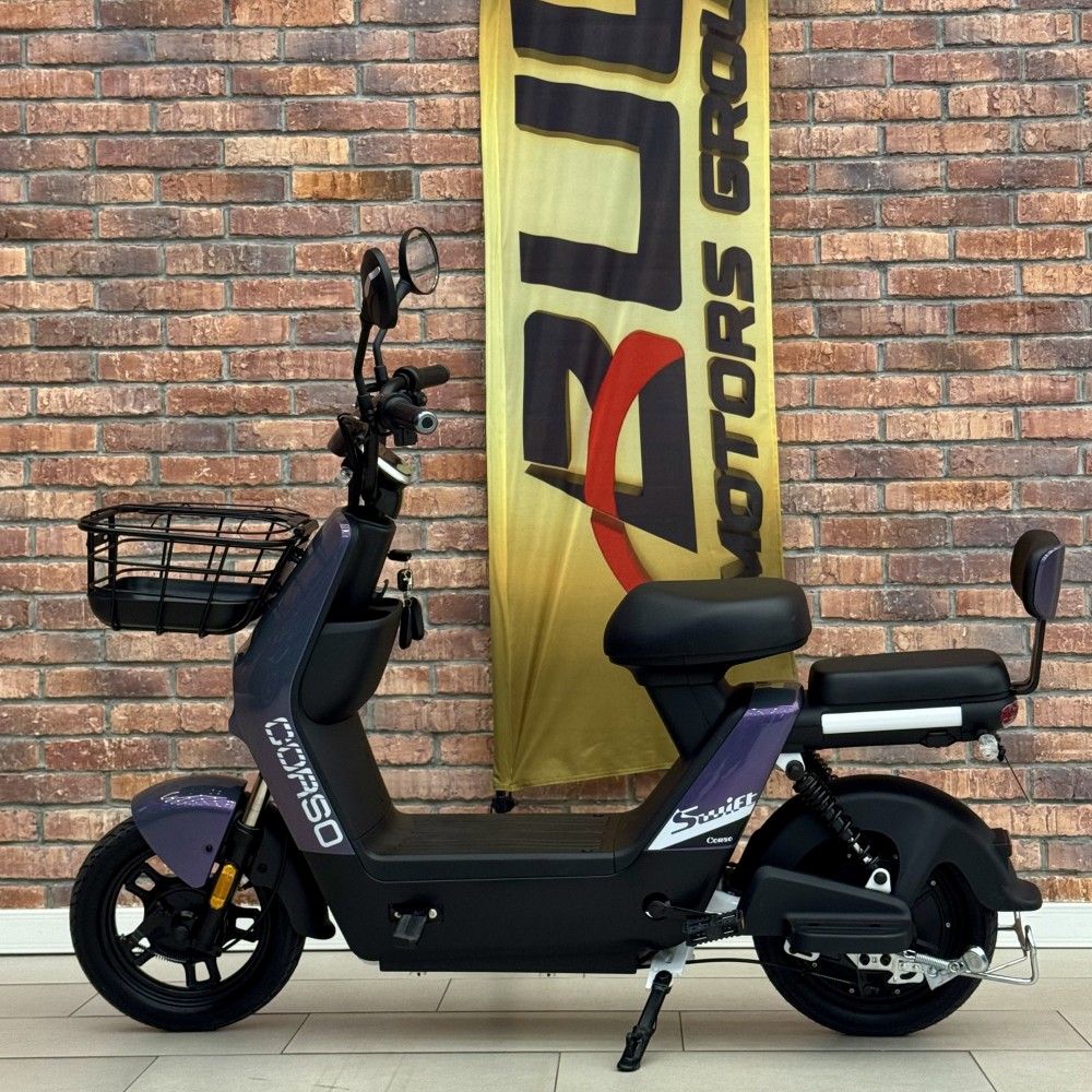 Електричний мопед Corso Swift SW-500632 500W 60V/20Ah, макс. швидкість 30 км/год, педальний привід, LED дисплей, кошик