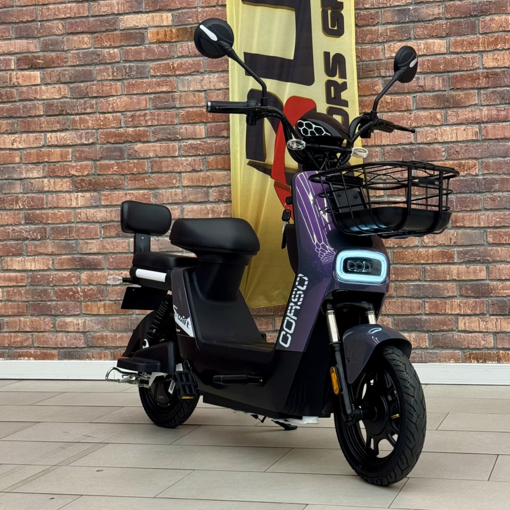 Електричний мопед Corso Swift SW-500632 500W 60V/20Ah, макс. швидкість 30 км/год, педальний привід, LED дисплей, кошик