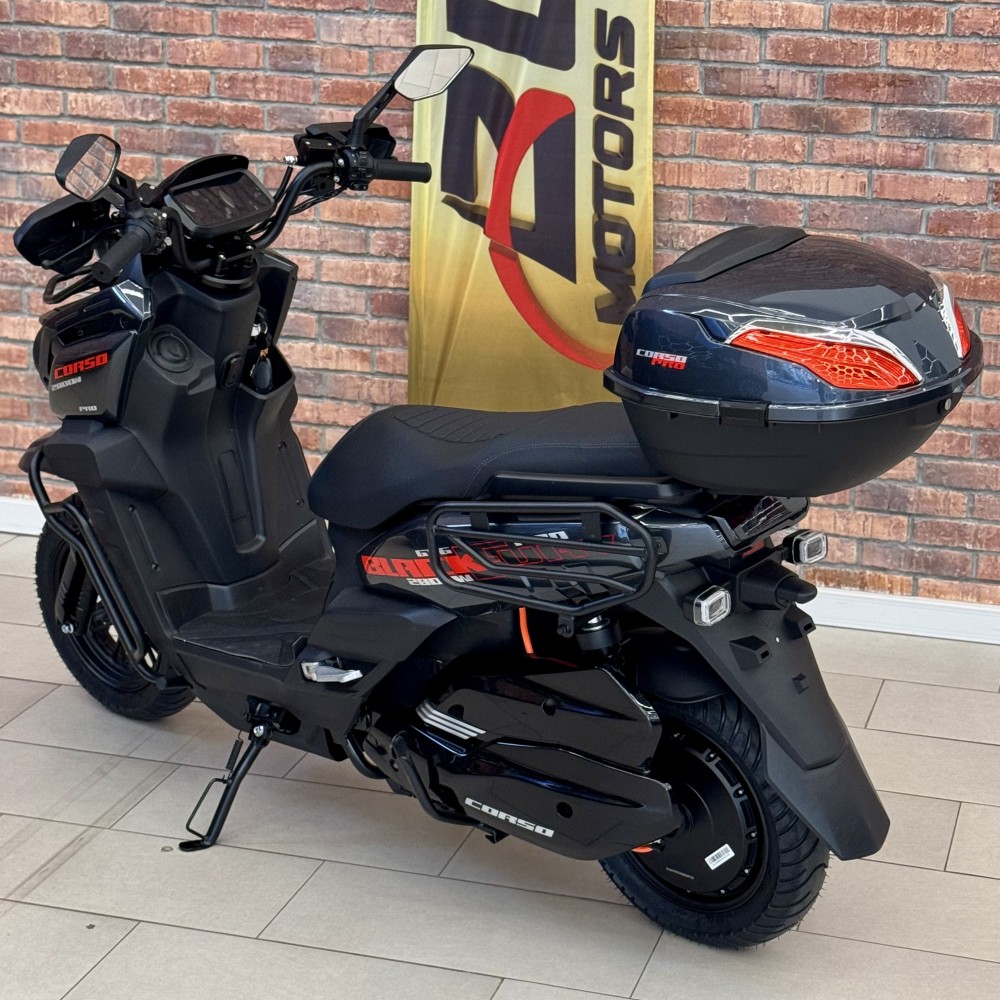 Електроскутер Corso BlackFury BF-645014 2800W акумулятор LiFePO₄ 72V 40Ah до 70 км/год запас ходу 101 км