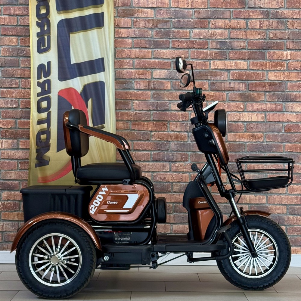 Електричний трицикл Corso Logan LN-120073, 1200W 72V/23Ah, 3 місця, LED фара, сигналізація
