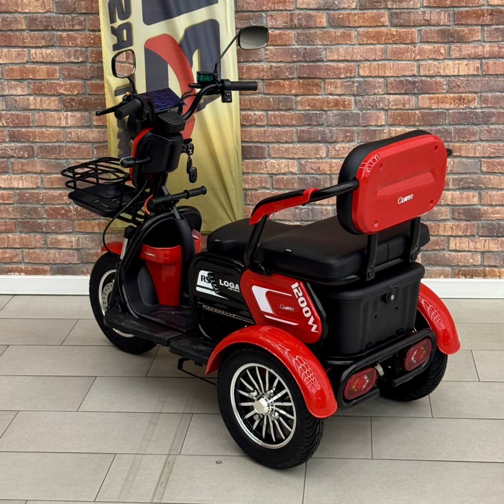 Електричний трицикл Corso Logan LN-312009, 1200W 72V/23Ah, 3 місця, LED фара, сигналізація