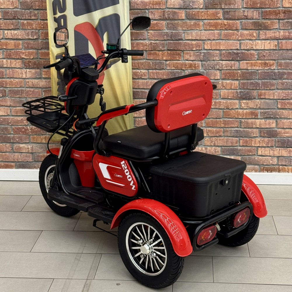 Електричний трицикл Corso Logan LN-312009, 1200W 72V/23Ah, 3 місця, LED фара, сигналізація