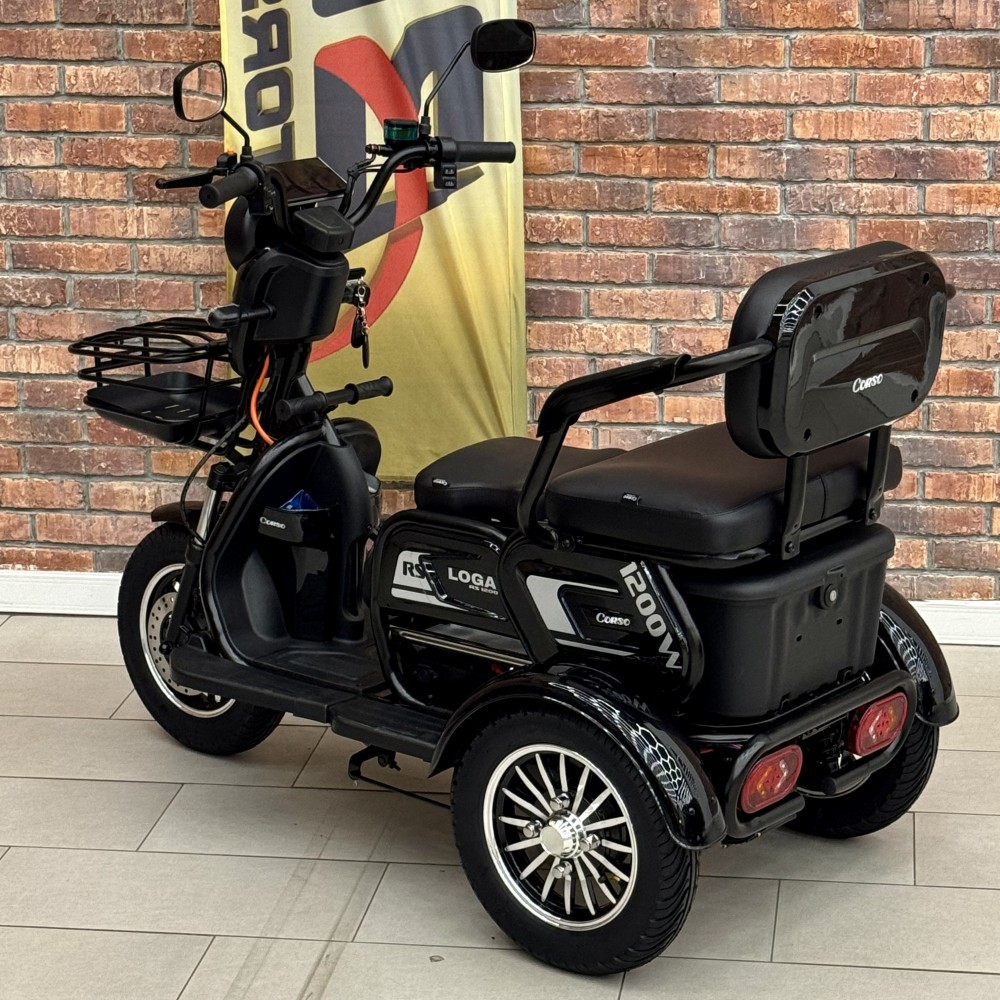 Електричний трицикл Corso Logan LN-612007, 1200W 72V/23Ah, 3 місця, LED фара, сигналізація