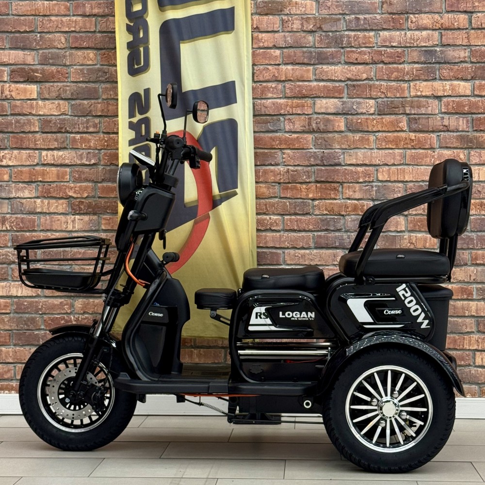 Електричний трицикл Corso Logan LN-612007, 1200W 72V/23Ah, 3 місця, LED фара, сигналізація