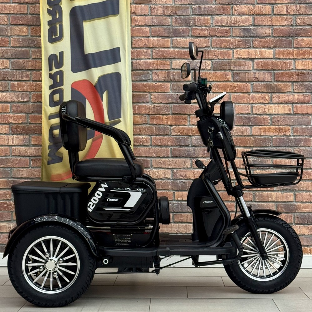 Електричний трицикл Corso Logan LN-612007, 1200W 72V/23Ah, 3 місця, LED фара, сигналізація