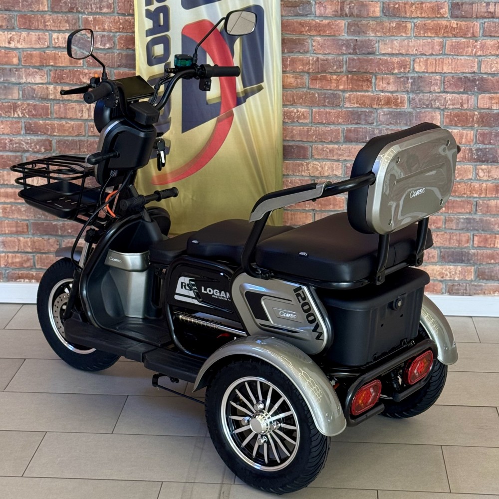 Електричний трицикл Corso Logan LN-801200, 1200W 72V/23Ah, 3 місця, LED фара, сигналізація