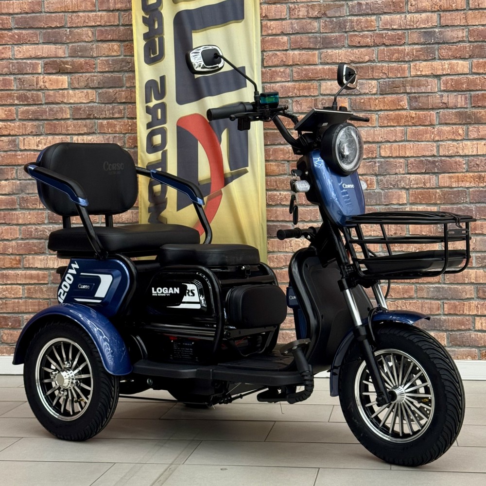 Електричний трицикл Corso Logan LN-812003, 1200W 72V/23Ah, 3 місця, LED фара, сигналізація