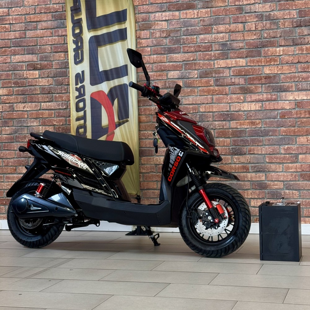 Електроскутер Corso Hurricane HR-230114, 2500W акумулятор LiFePO₄ 72V 40Ah до 70 км/год, запас ходу 110 км