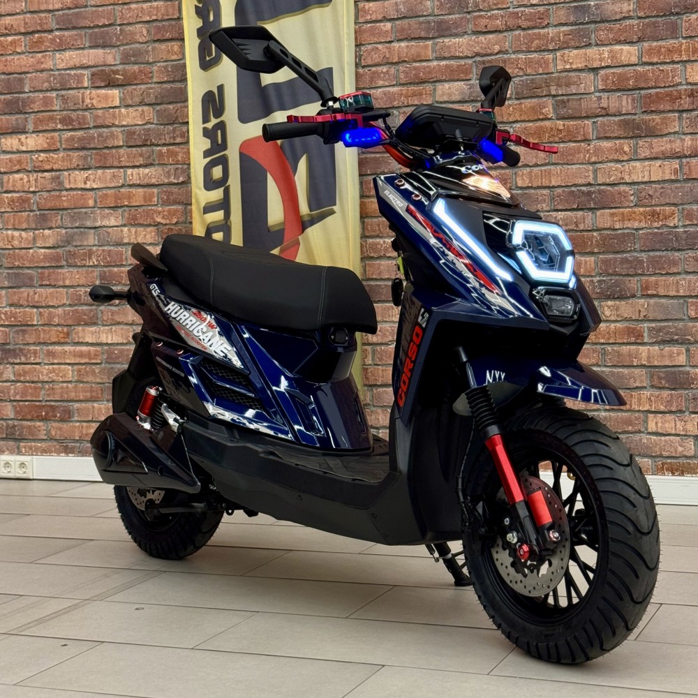 Електроскутер Corso Hurricane HR-369822, 2500W акумулятор LiFePO₄ 72V 40Ah до 70 км/год, запас ходу 110 км