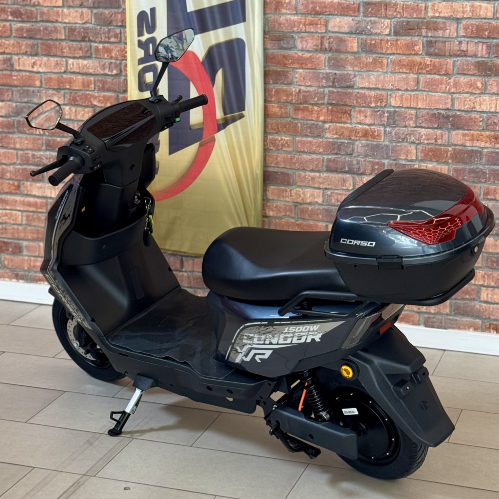 Електроскутер Corso Condor CD-901827 1500W, LiFePO4 72V/30Ah, швидкість до 60 км/год, запас ходу 105 км