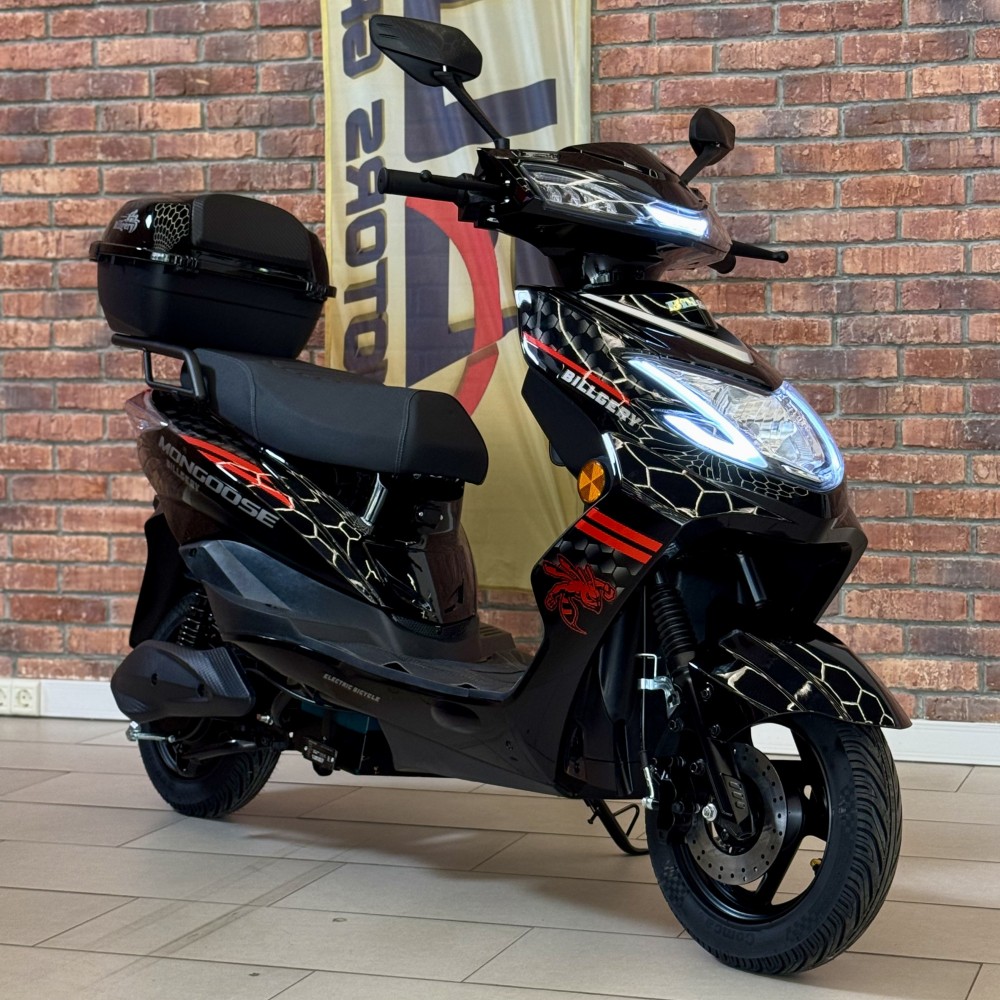 Електроскутер Billgery Mongoose MS-167314, 1200W акумулятор 72V/25Ah, LED-освітлення, до 57 км/год, запас ходу 72 км