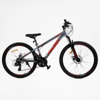 Велосипед спортивний Corso 26" «Project» R-26582, алюмінієва рама 13", дискові гальма, 21 швидкість