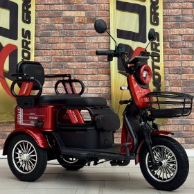 Електричний трицикл Corso PROTEX PR-377405 1200W 72V/23Ah,  3 місця, колеса 10", LED фари, сигналізація, кошик + багажний відсік