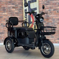 Електричний трицикл Corso PROTEX PR-648890 1200W 72V/23Ah,  3 місця, колеса 10", LED фари, сигналізація, кошик + багажний відсік