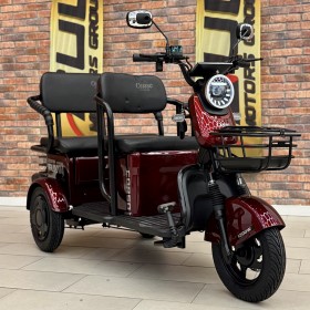 Електричний трицикл Corso «RAW» RW-756698 + 1 ЯЩИК АКУМ, двигун 1200W, акумулятор 72V/23Ah графеновий, колеса 300-10, в коробці