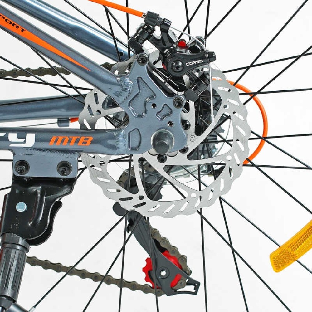 Велосипед спортивний Corso GRAVITY GR-24763 24", алюмінієва рама 12", 21 швидкість, Shimano, дискові гальма