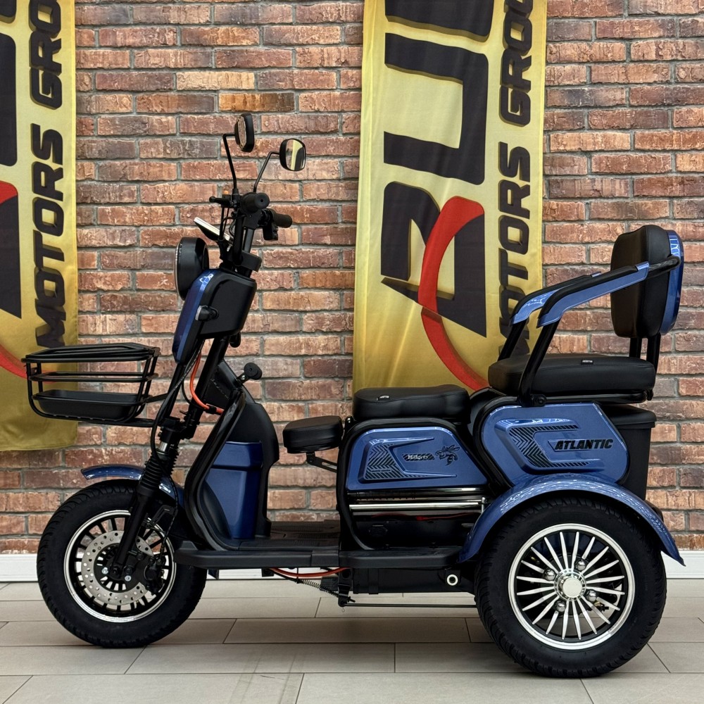 Електричний трицикл Billgery «Atlantic» TL-220143 (1) + 1 ЯЩИК АКУМ, двигун 1200W, акумулятор 72V/23Ah, колеса 300-10, в коробці