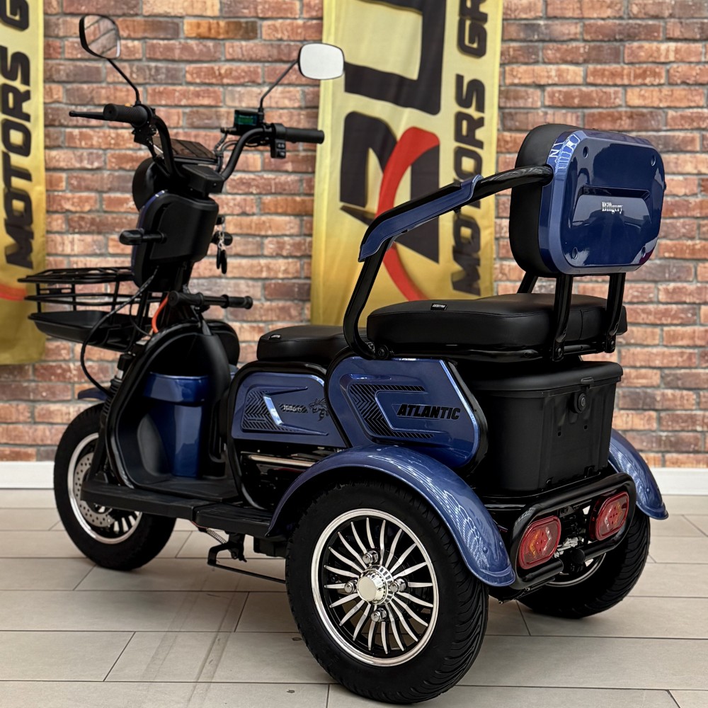 Електричний трицикл Billgery «Atlantic» TL-220143 (1) + 1 ЯЩИК АКУМ, двигун 1200W, акумулятор 72V/23Ah, колеса 300-10, в коробці
