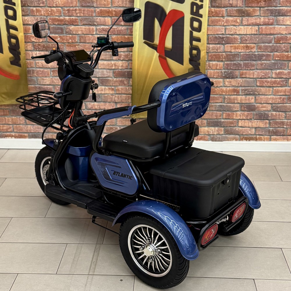Електричний трицикл Billgery «Atlantic» TL-220143 (1) + 1 ЯЩИК АКУМ, двигун 1200W, акумулятор 72V/23Ah, колеса 300-10, в коробці