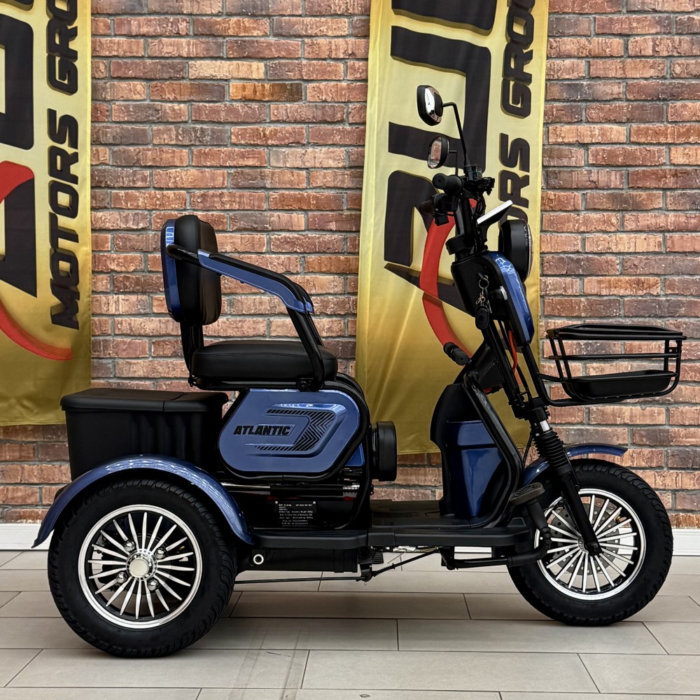 Електричний трицикл Billgery «Atlantic» TL-220143 (1) + 1 ЯЩИК АКУМ, двигун 1200W, акумулятор 72V/23Ah, колеса 300-10, в коробці