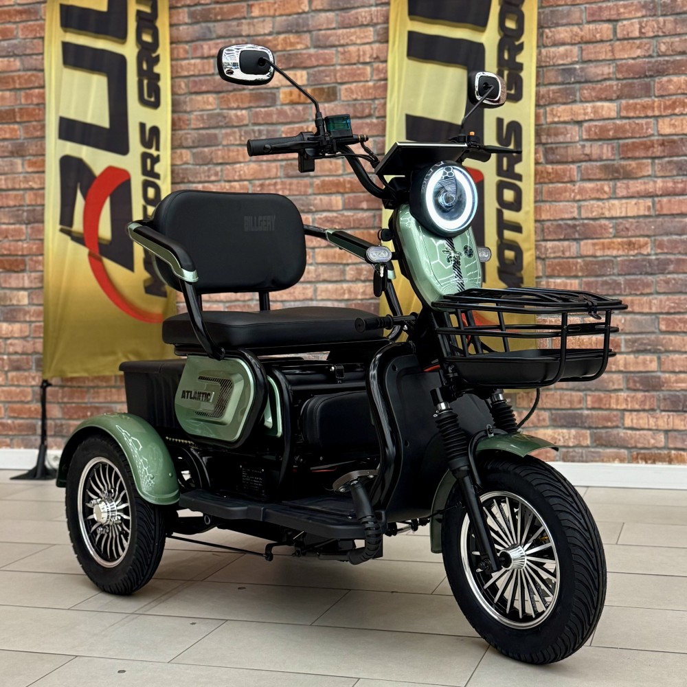 Електричний трицикл Billgery «Atlantic» TL-675592 (1) + 1 ЯЩИК АКУМ, двигун 1200W, акумулятор 72V/23Ah, колеса 300-10, в коробці