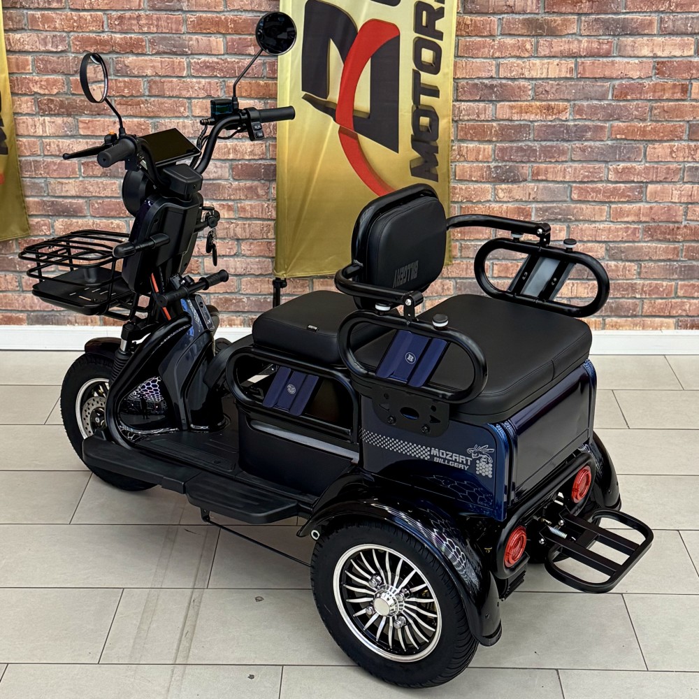 Електричний трицикл Billgery Mozart MR-834028, двигун 1200W, акумулятор графеновий 72V/23Ah, колеса 300-10