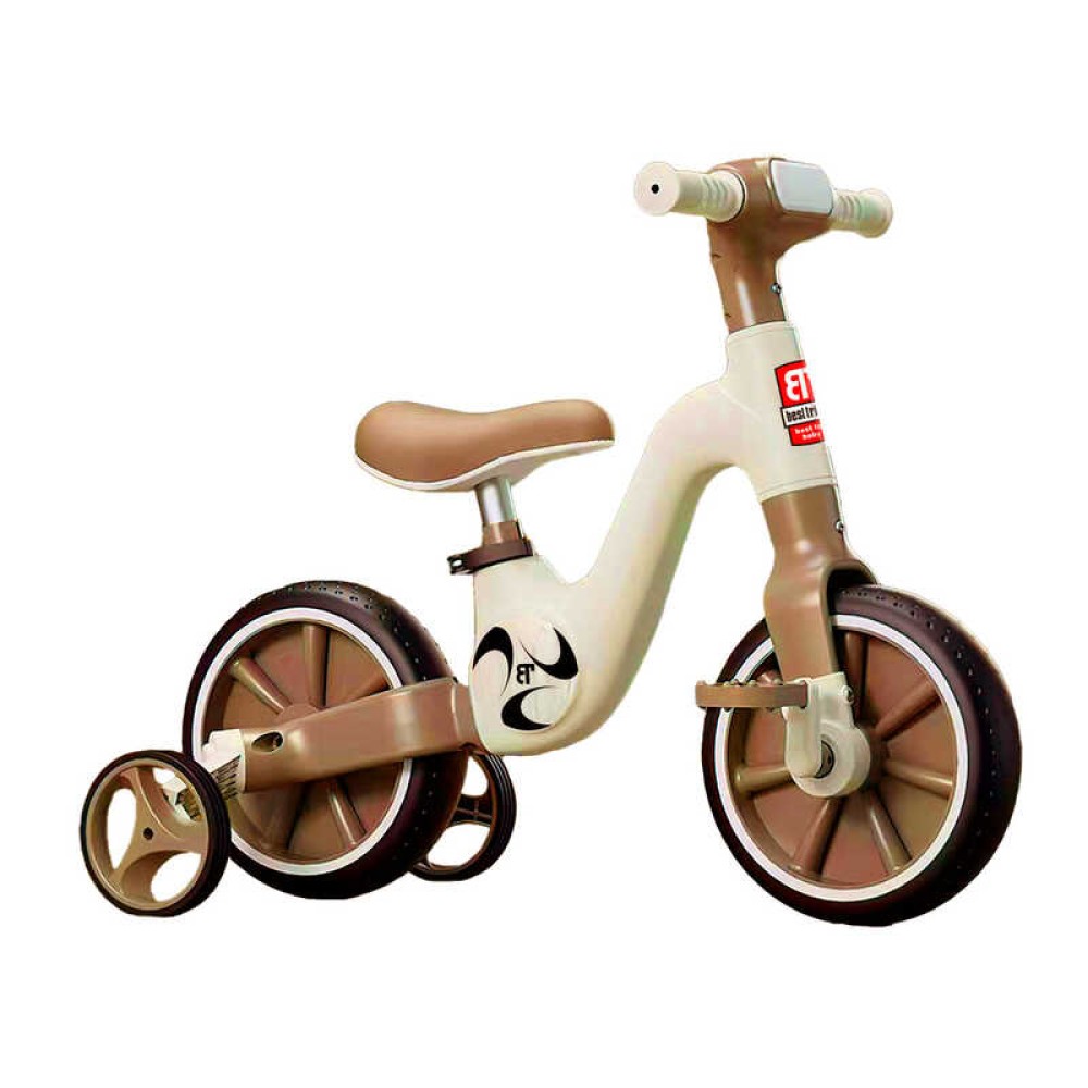 Велосипед-трансформер Best Trike BT-16530 (1) колеса 10", українське озвучування, з’ємні педалі, з’ємні допоміжні бокові колеса, в коробці