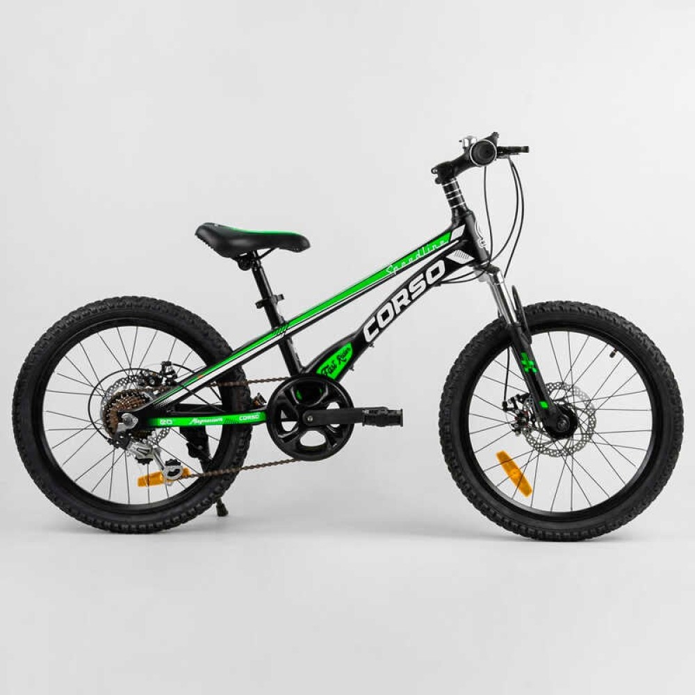 ​Велосипед спортивний CORSO Speedline MG-74290 20" магнієва рама, 7 швидкостей, Shimano, дискові гальма