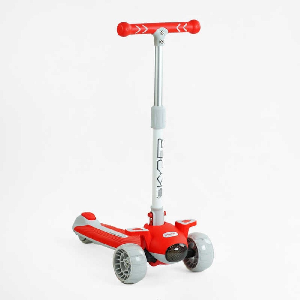 Самокат 5в1 "Skyper" J-08328 (6) колеса PU 125х40мм зі світлом, укр.озвучування та підсвічування платформи, з ДОП. КОЛЕСАМИ, захисний бампер, в коробці