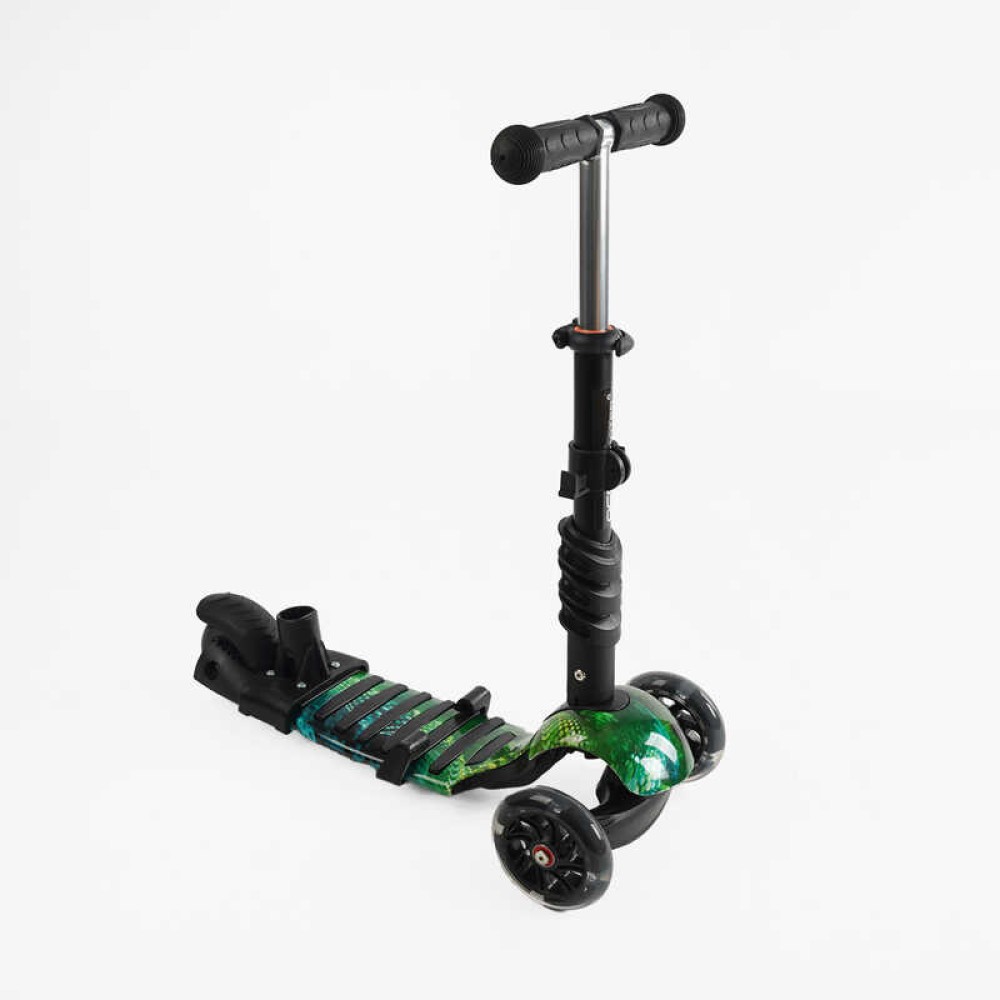 Самокат 5в1 LS-79350 Best Scooter, з ДОП. КОЛІСАМИ, захисний бампер, PU колеса зі світлом, в коробці