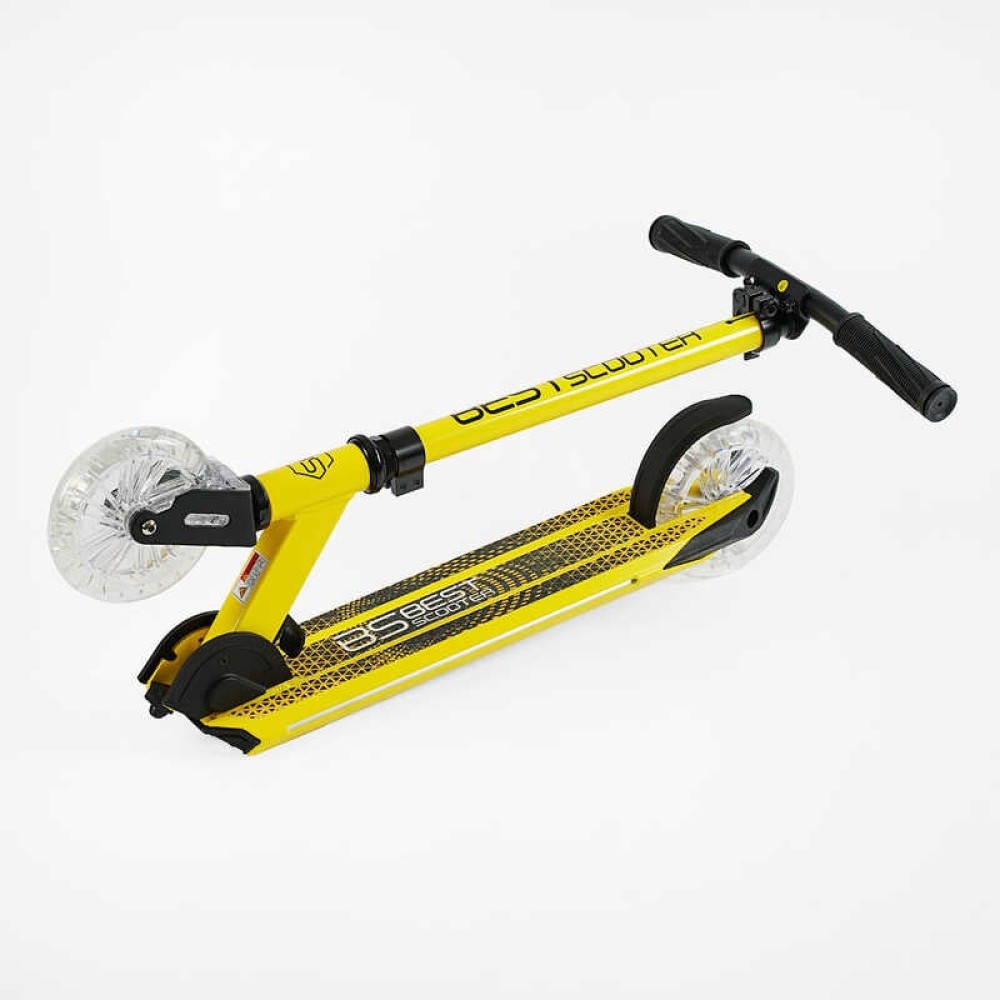 Самокат двоколісний "Best Scooter" L-00203 (2) колеса PU, d переднього колеса 145мм, диски коліс, дека, вилка зі світлом, в коробці