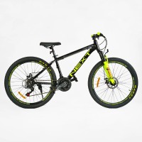 Велосипед спортивний Corso Next 26" NX-26060, алюмінієва рама 15", 21 швидкість, дискові гальма