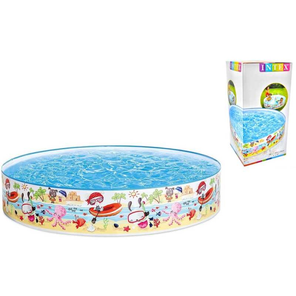Intex Басейн 56451 NP "Веселий пляж" (6) розміром 152х25см, об&apos;єм: 370л, вага: 1,4 кг, від 3-х років