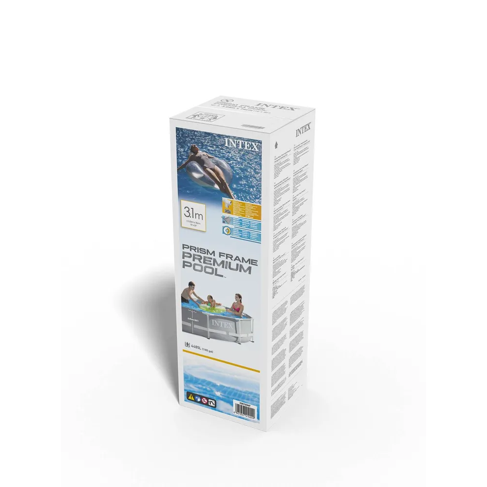 Intex Басейн каркасний 26700 NP розмір:305x76см, Prism Frame Pool, об'єм води:4485л, у коробці