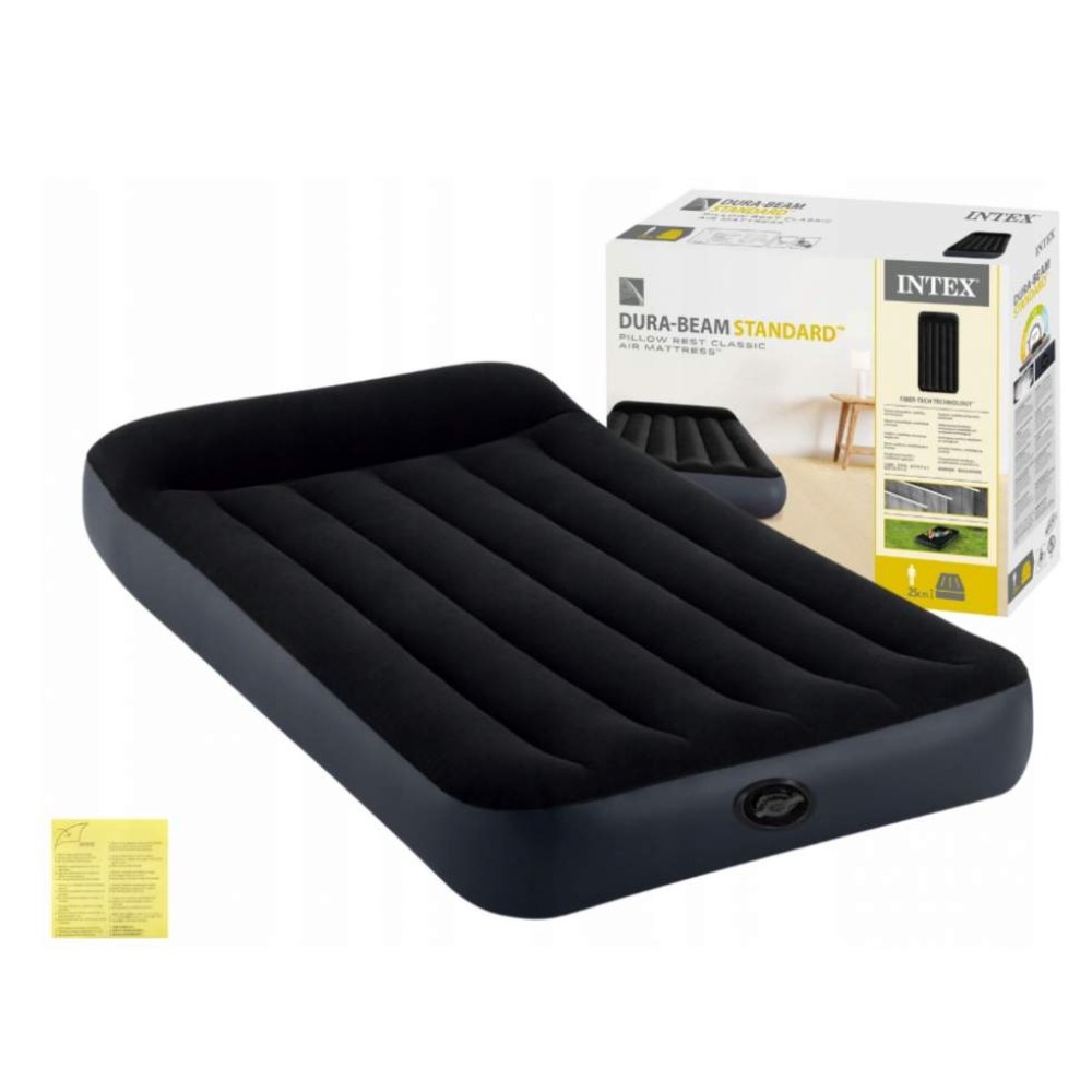 Intex Велюр матрац 64141 (4) розмір 191х99х25 см, односпальна, з підголівником