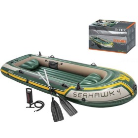 Intex Чотиримісний надувний човен 68351 NP Seahawk 4Set, 351х145см, (весла, ручний насос). 3-х камерний