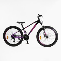 Велосипед спортивний Corso X-POWER 26" PW-36150, алюмінієва рама 13", дискові гальма, 24 швидкості