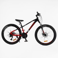 Велосипед спортивний Corso X-POWER 26" PW-69003, алюмінієва рама 13", дискові гальма, 24 швидкості