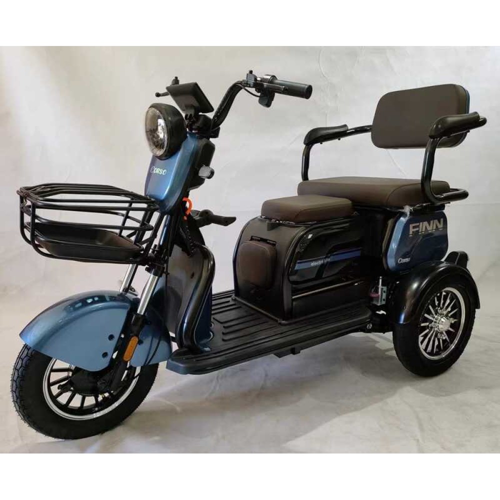 Електротрицикл Corso FINN FN-10450 600W 72V 20Ah три місця LED фара сигналізація кошик