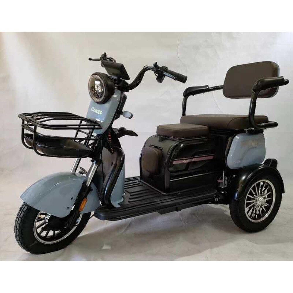 Електротрицикл Corso FINN FN-11620 600W 72V 20Ah три місця LED фара сигналізація кошик