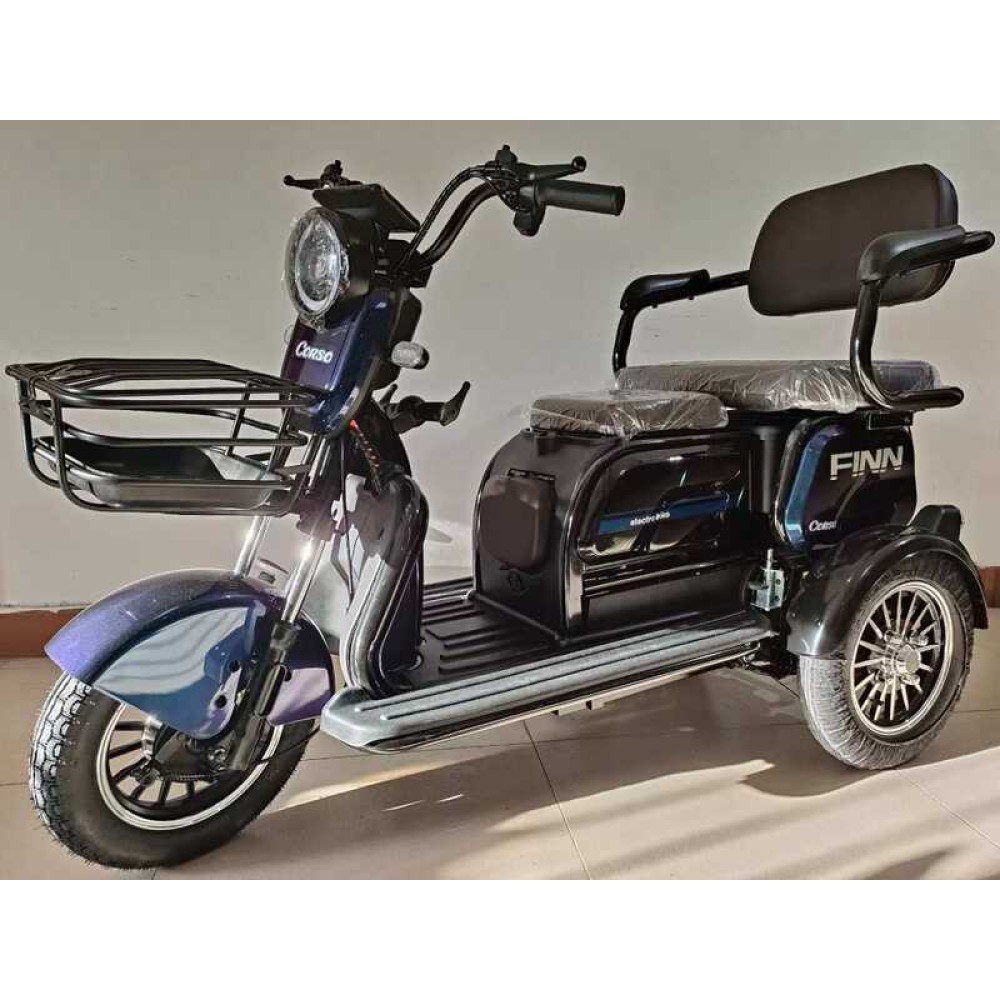 Електротрицикл Corso FINN FN-56115 600W 72V 20Ah три місця LED фара сигналізація кошик