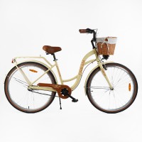Велосипед міський Corso Dream DM-28012 28", рама 18", алюмінієвий, Shimano Nexus 3, кошик, багажник, фара