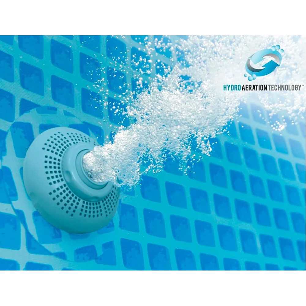 Intex Басейн 26166 NP об'єм:12430л, фільтр+насос, розмір:457х107см (3785л/год, драбина, тент, підстилка)