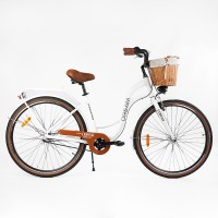 Велосипед міський Corso Dream DM-28711 28", рама 18", алюмінієвий, Shimano Nexus 3, кошик, багажник, фара