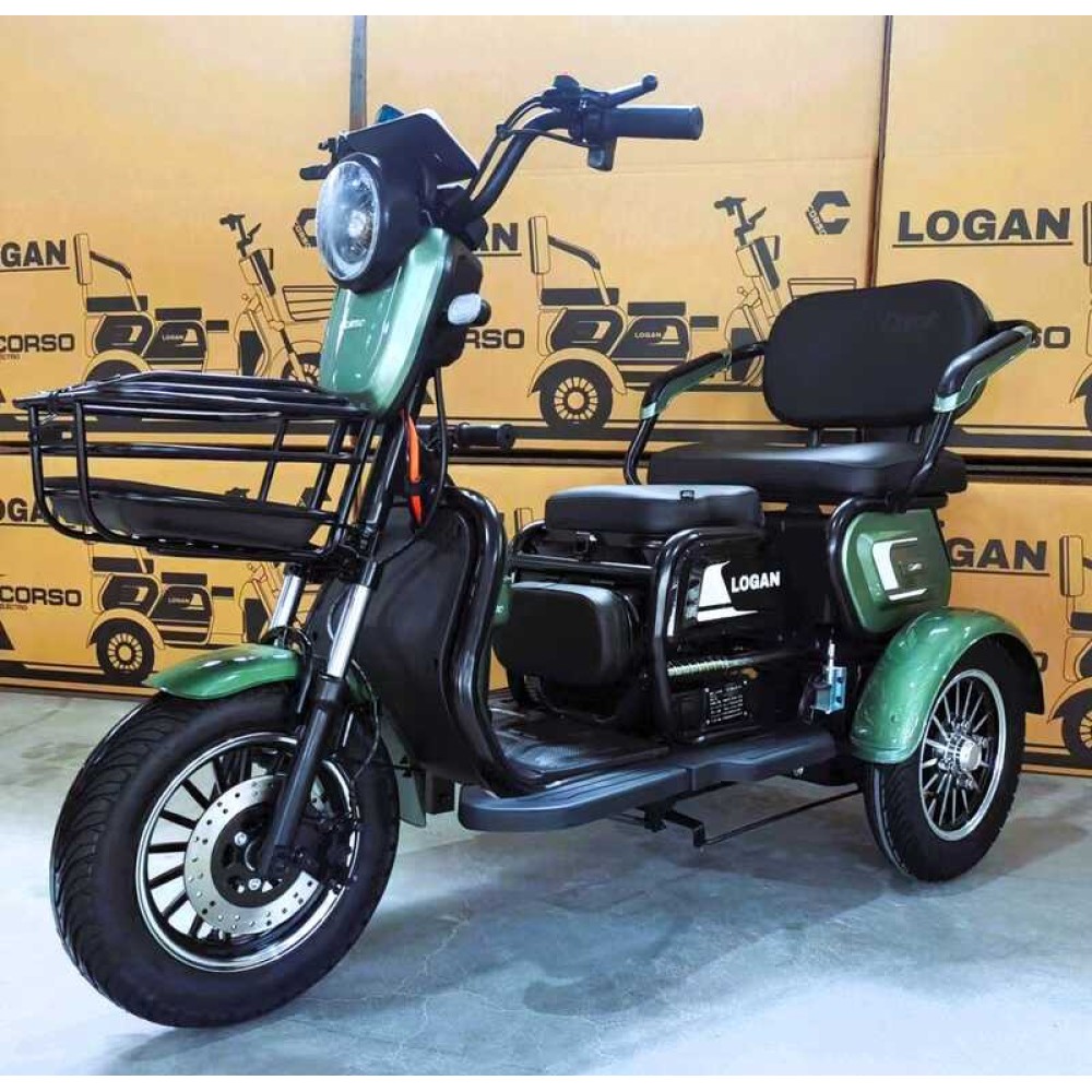 Електричний трицикл Corso Logan LG-12731 800W 72V/20Ah до 45 км, 3 місця, LED фара, сигналізація