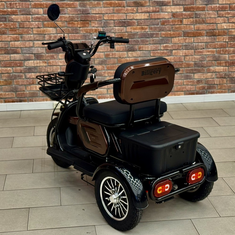 Електричний трицикл Billgery М3 B-30599 800W 72V/20Ah, 3 місця, амортизація, до 60 км ходу